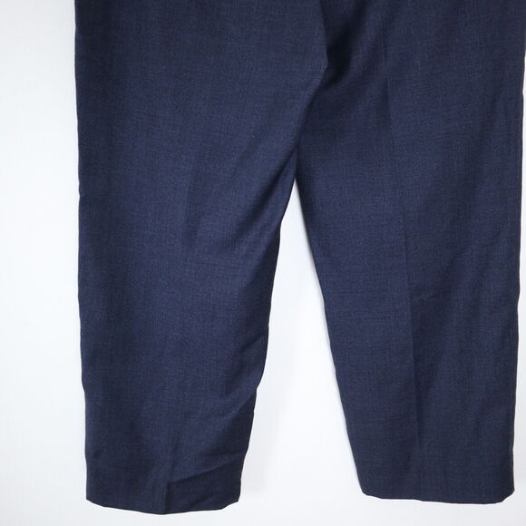 Vintage Burberry London Men's Size 34 Trouser Marled Navy Blue Pants - Picture 10 of 10